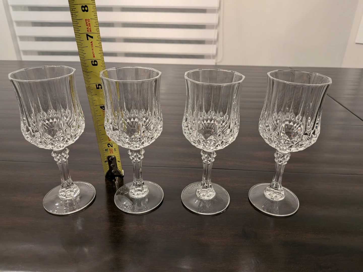 PERFECT CONDITION: Cristal D'Arques Longchamp Wine Glasses