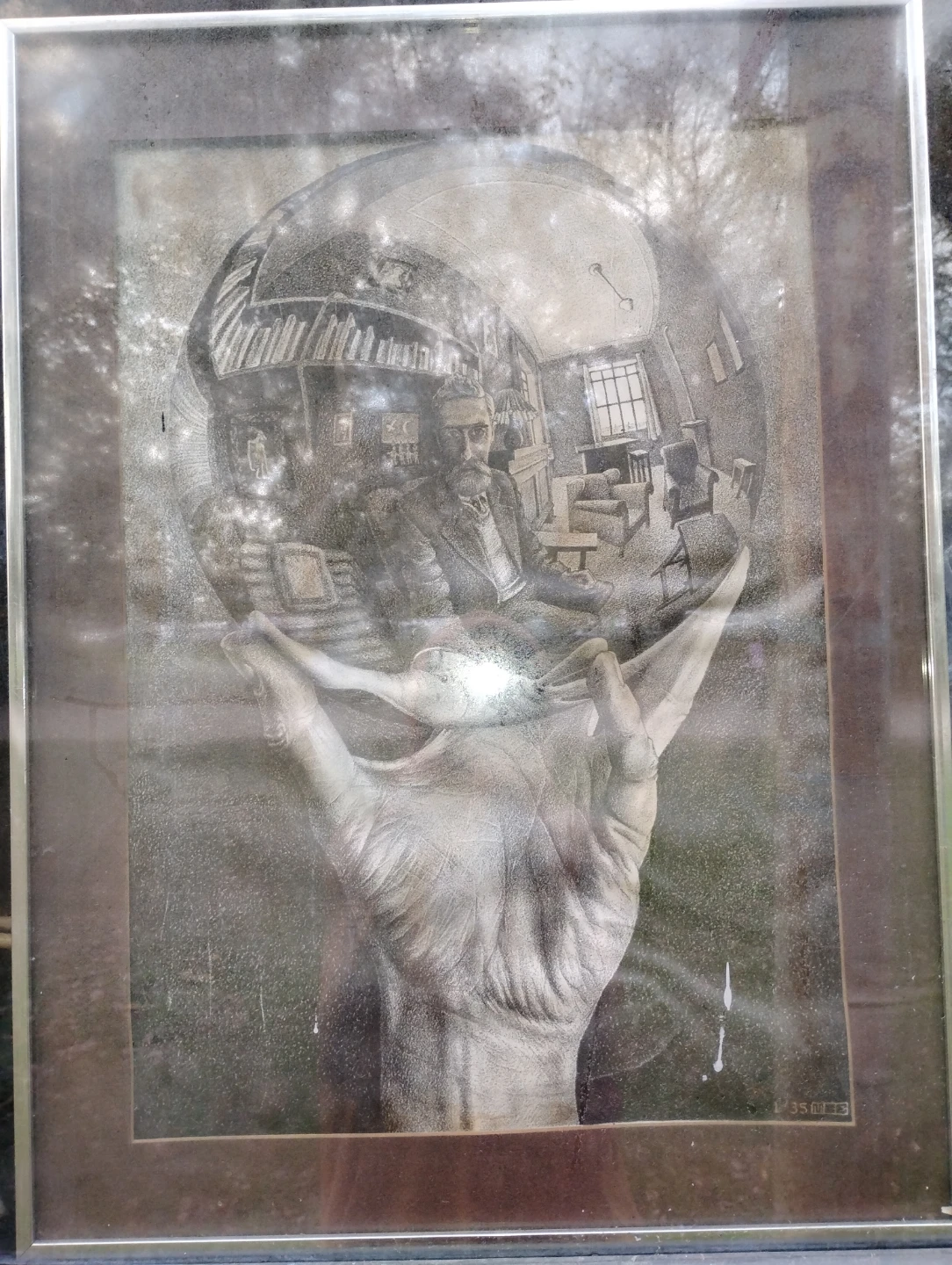 M.C. Escher Hand with Reflecting Sphere Framed Print - photo 2