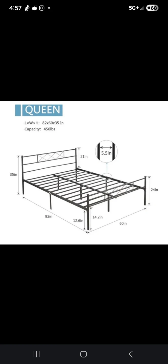 Bed frame, queens - photo 2