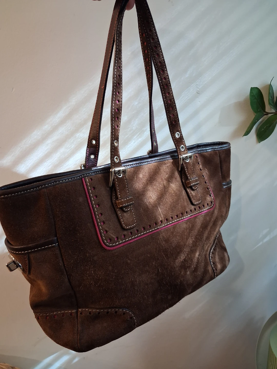 2004 Vintage Y2K Coach Hampton Brown Suede Bag - photo 2