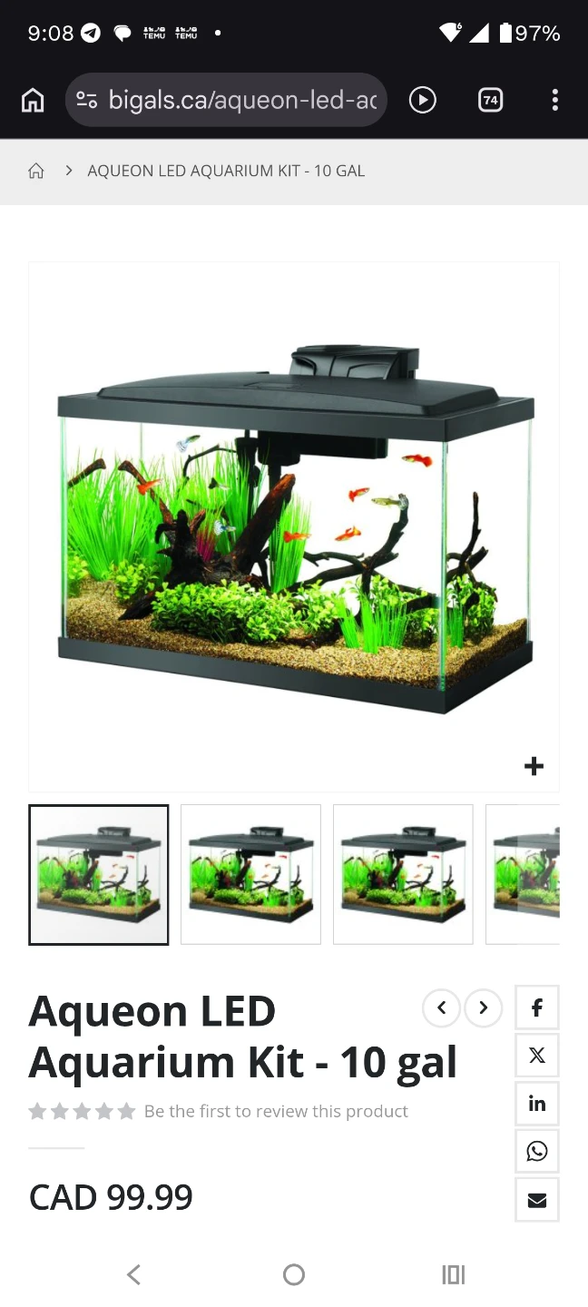 Aqueon 10 Gallon LED Aquarium Kit - photo 4