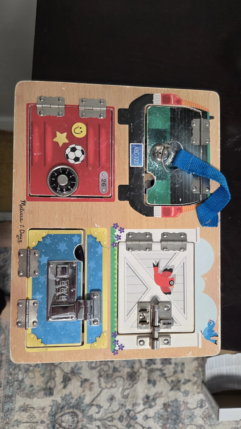 Melissa & Doug Latches Wooden Activity Board