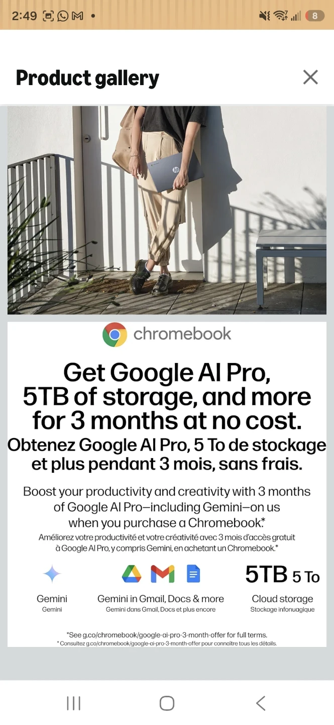 HP Chromebook x360 14 inch Touchscreen Laptop - photo 5