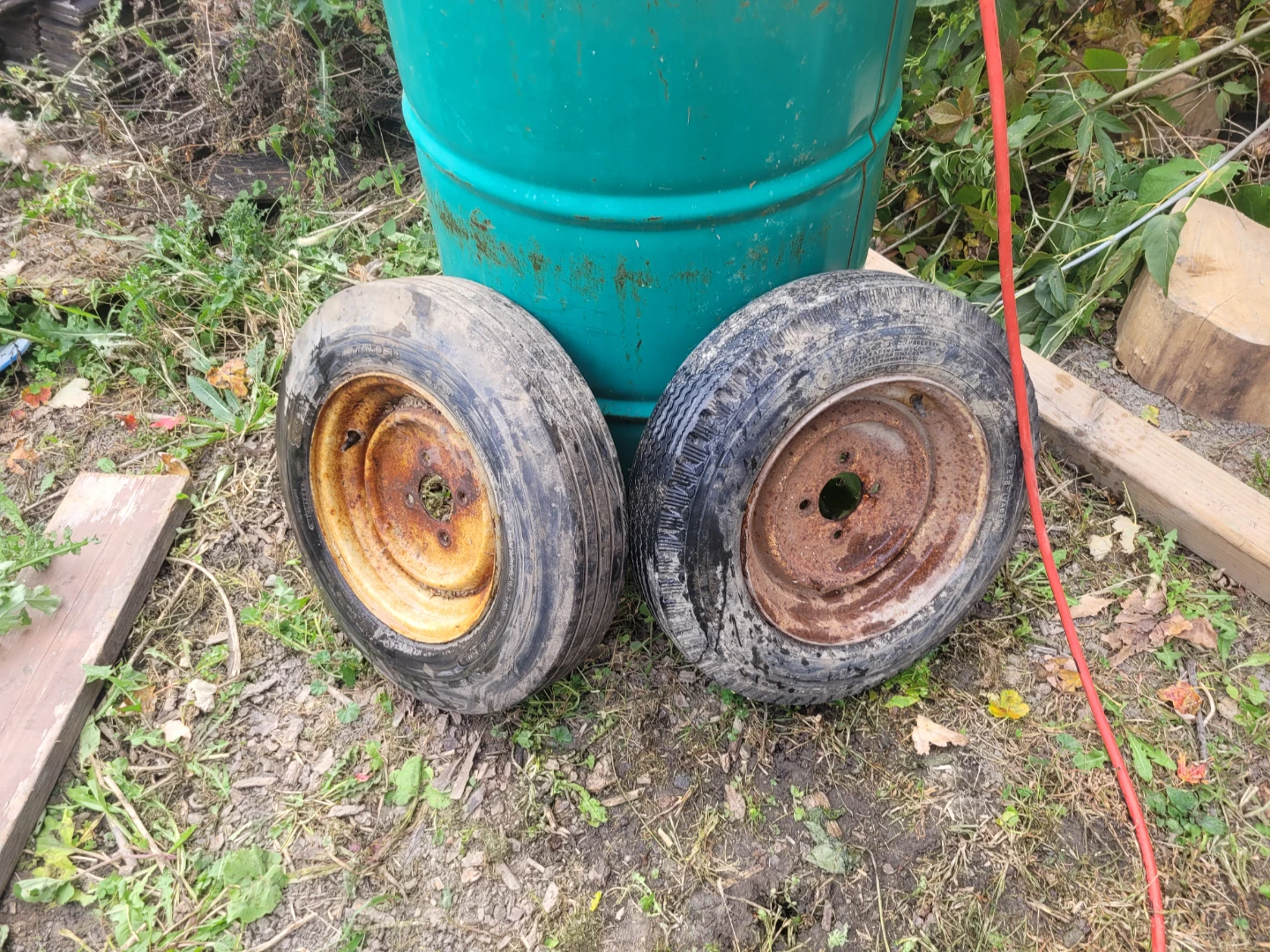 Two 5.30/4.50-12 Trailer Tires with 4 bolt Rims