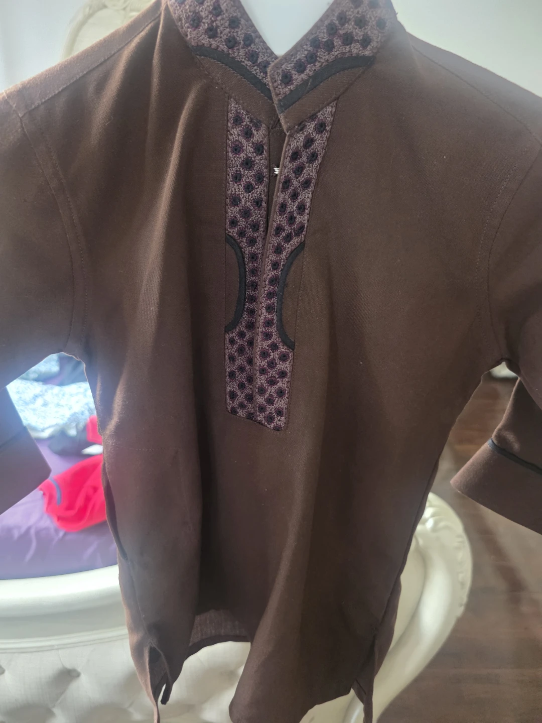 Humayun Saeed Junior Brown Boys Traditional shalwar kameez