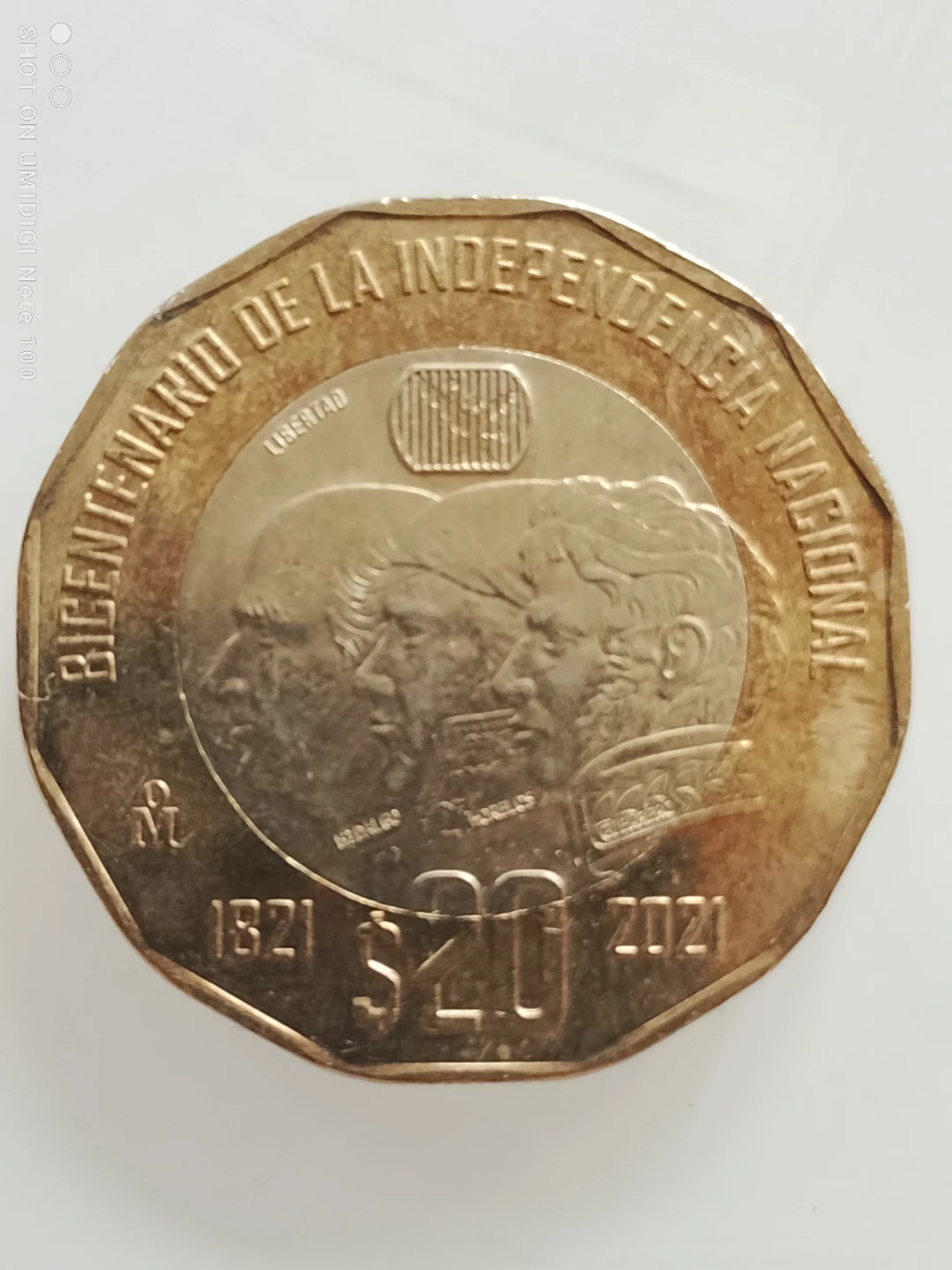 Mexican 20 Pesos Bicentennial Coin