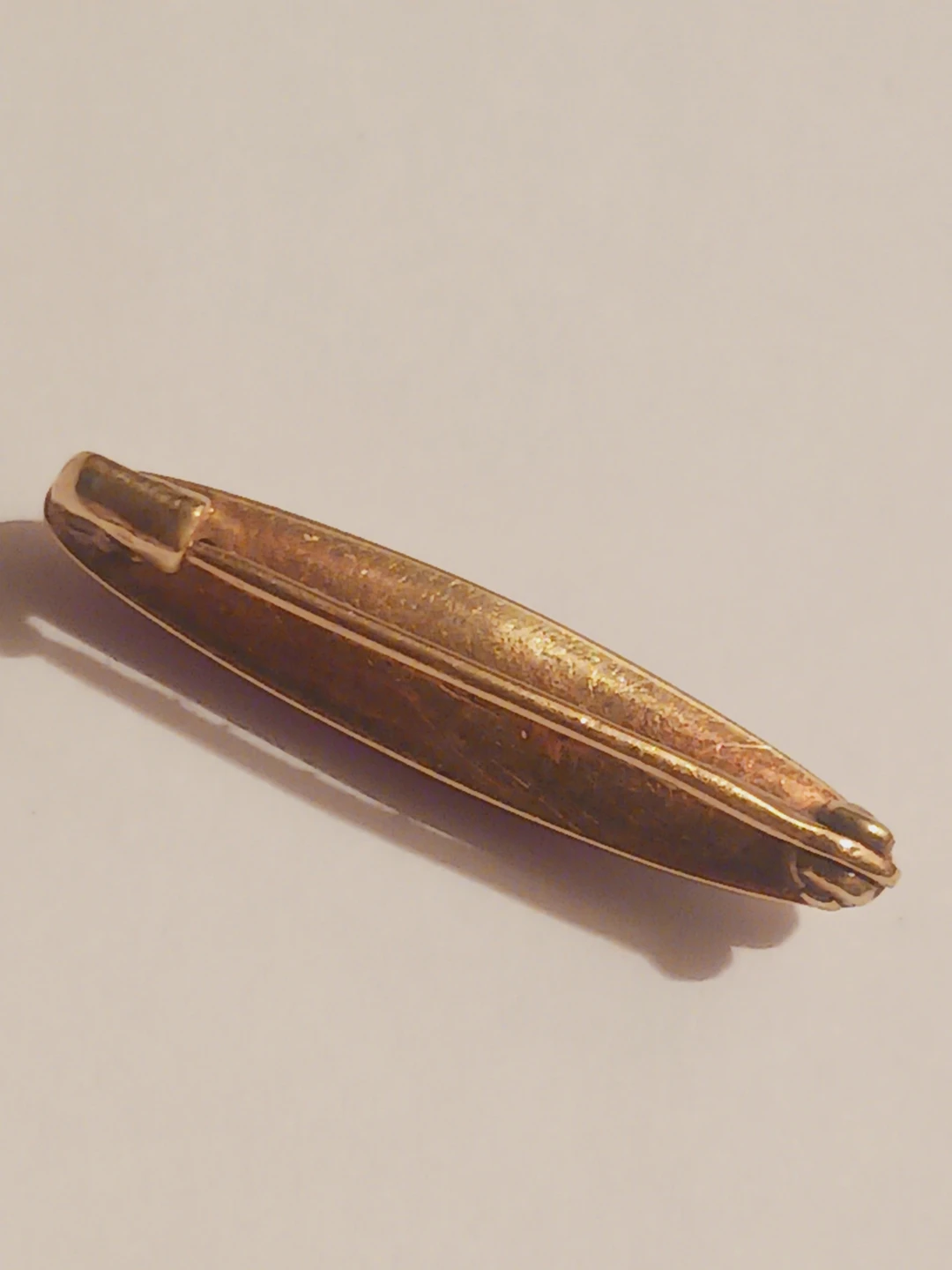 14K Gold Pink Enamelvon top small pin/ brooch - photo 3