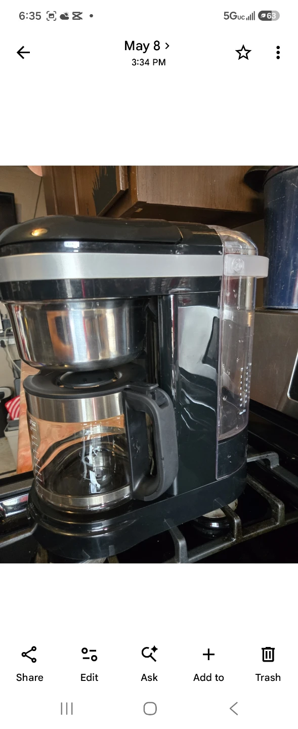 KitchenAid 12 Cup Coffee Maker with Removable Water Tank Black - photo 3
