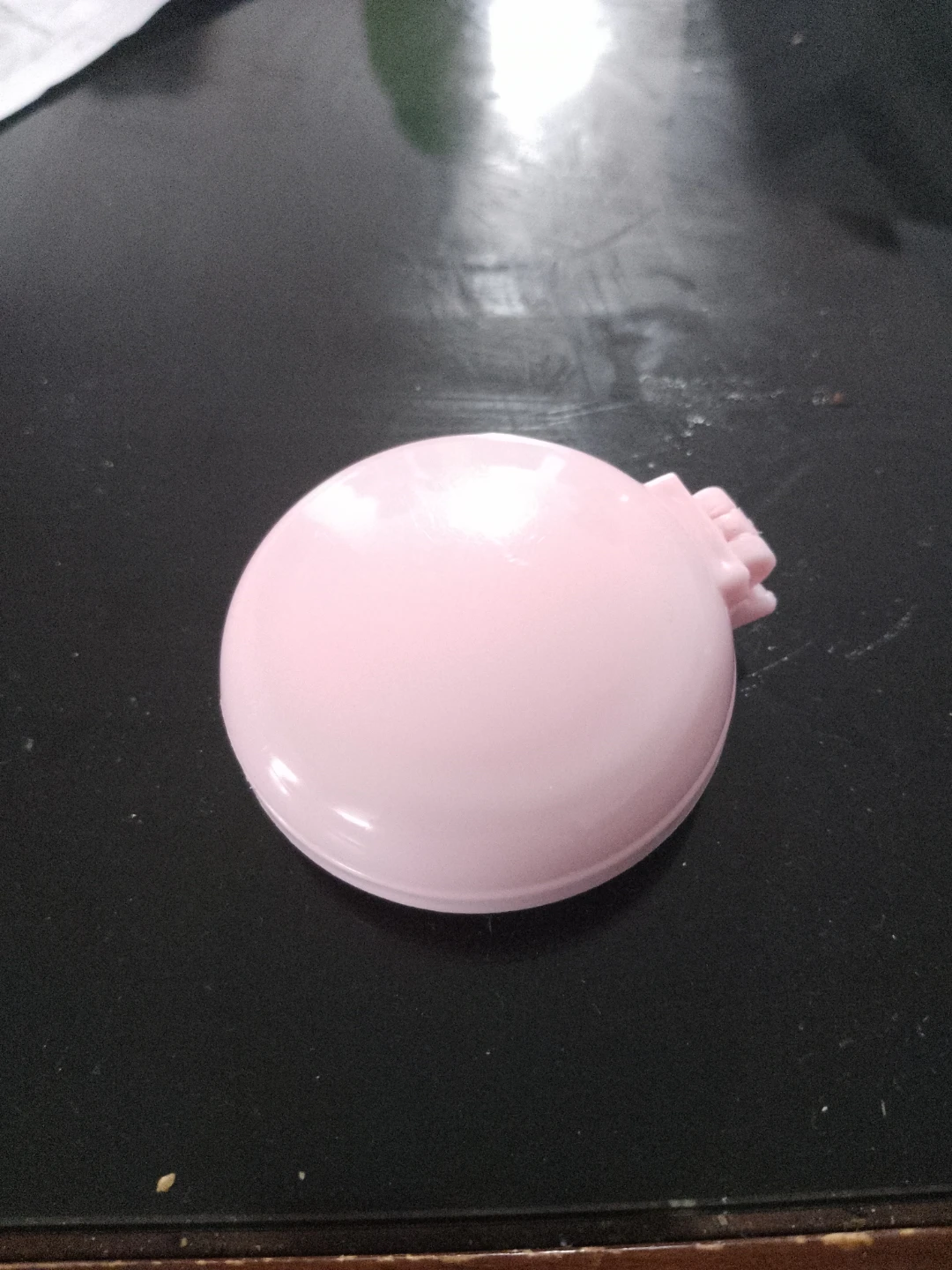 Pink Compact Hairbrush with Mirror