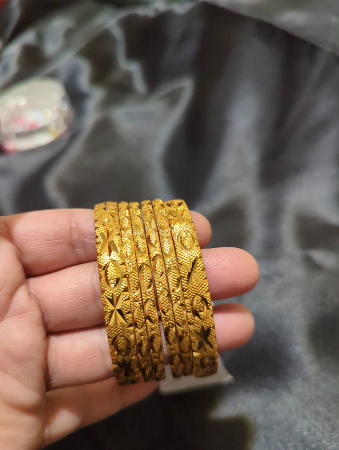 Set of 6 Gold-Tone Bangles - photo 2