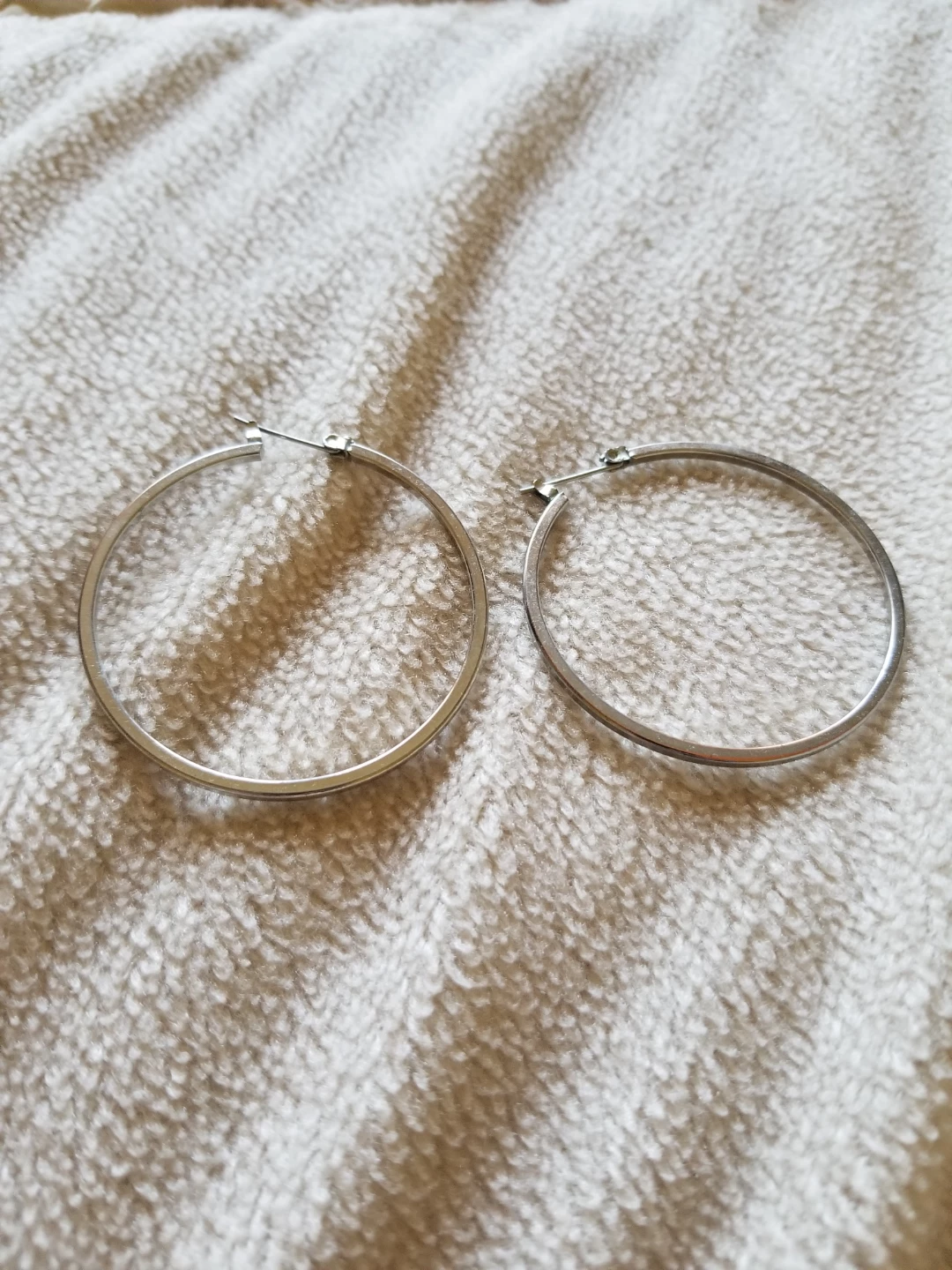 Silver Toned Hoop Earrings