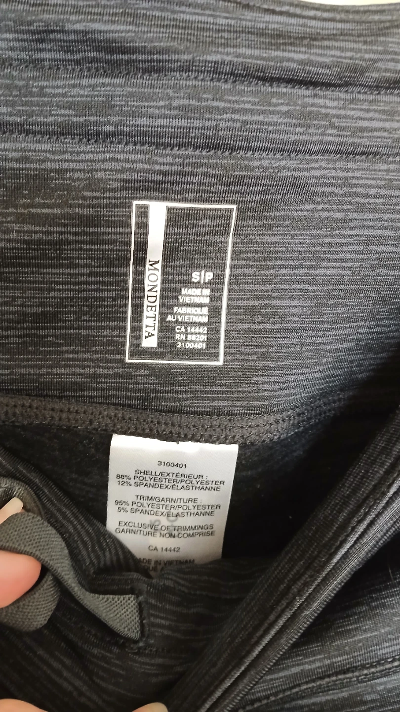 Mondetta dark grey leggings with zipper pocket, size S - photo 5
