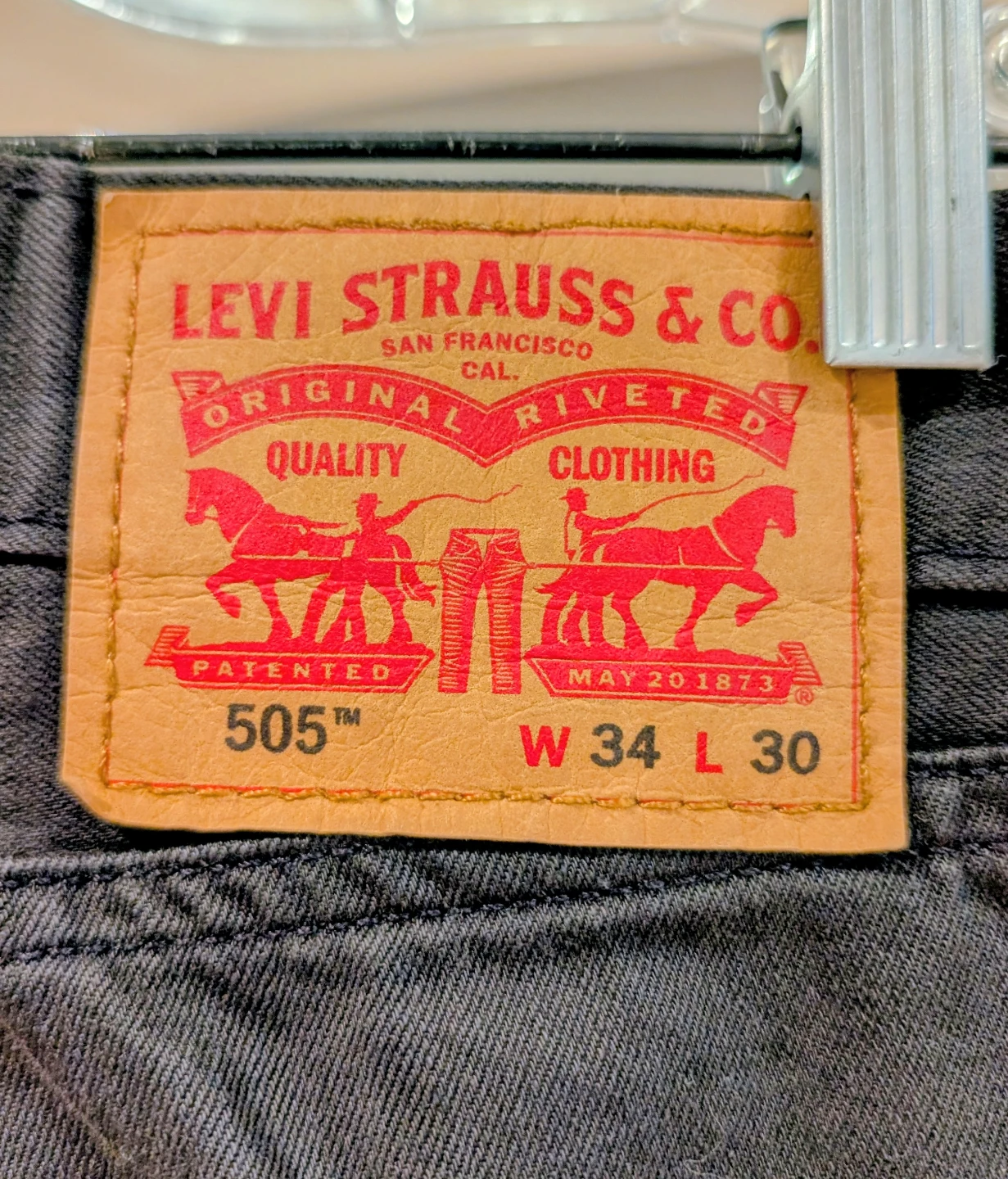 Levi's 505 Charcoal Jeans W34 L30 - photo 3