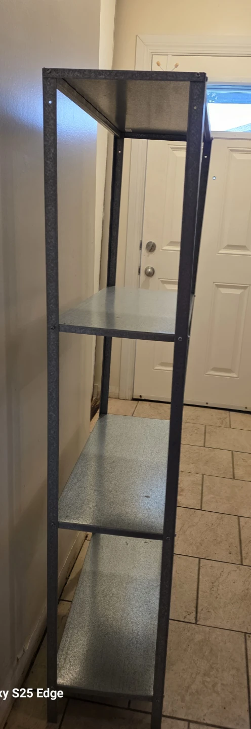 Galvanized Metal 4-Tier Shelving Unit - photo 2