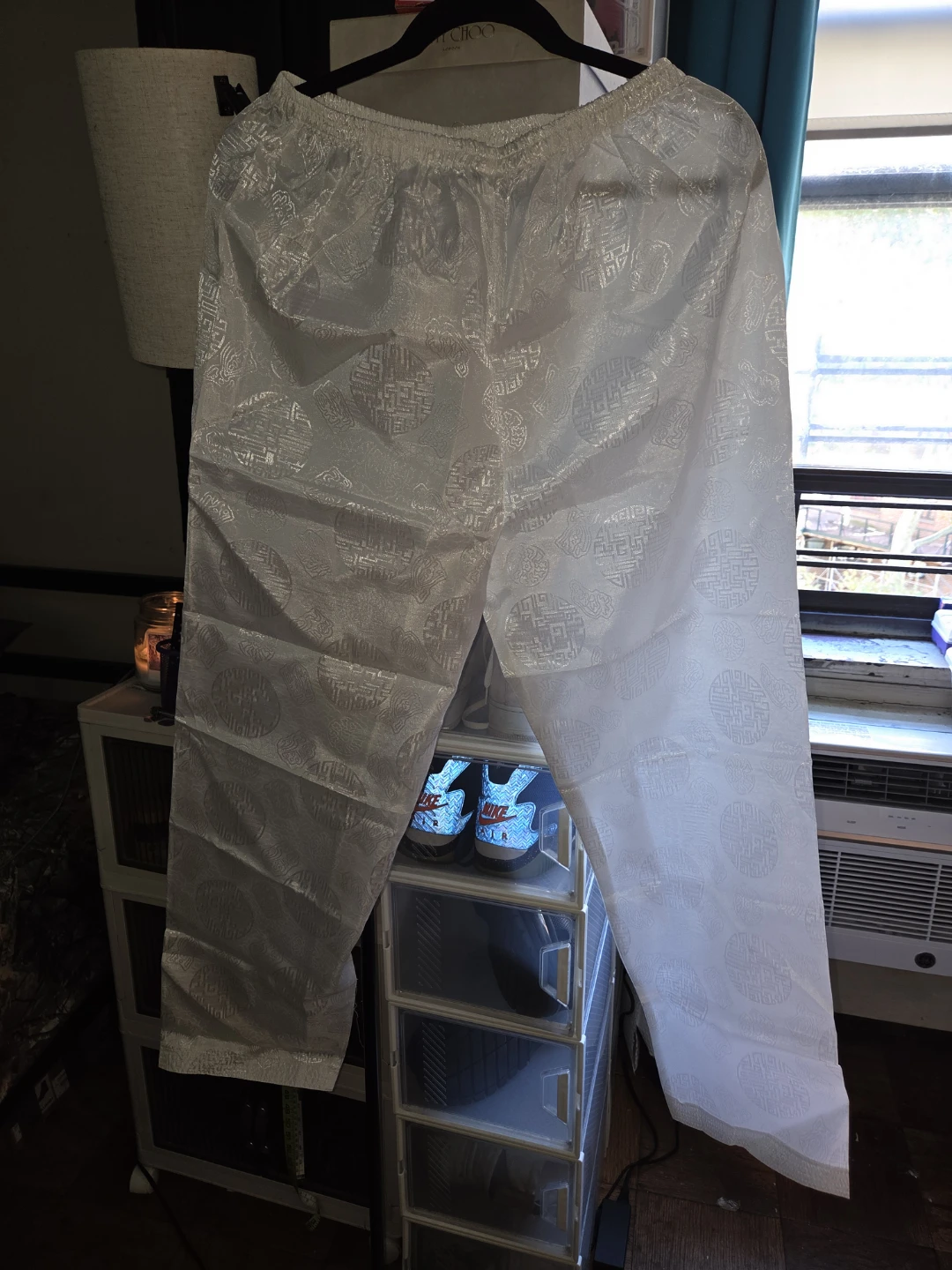Ye Mei Sida Pearl/White Silken Chinese Tunic/Pant in a Men's 2XL - photo 2