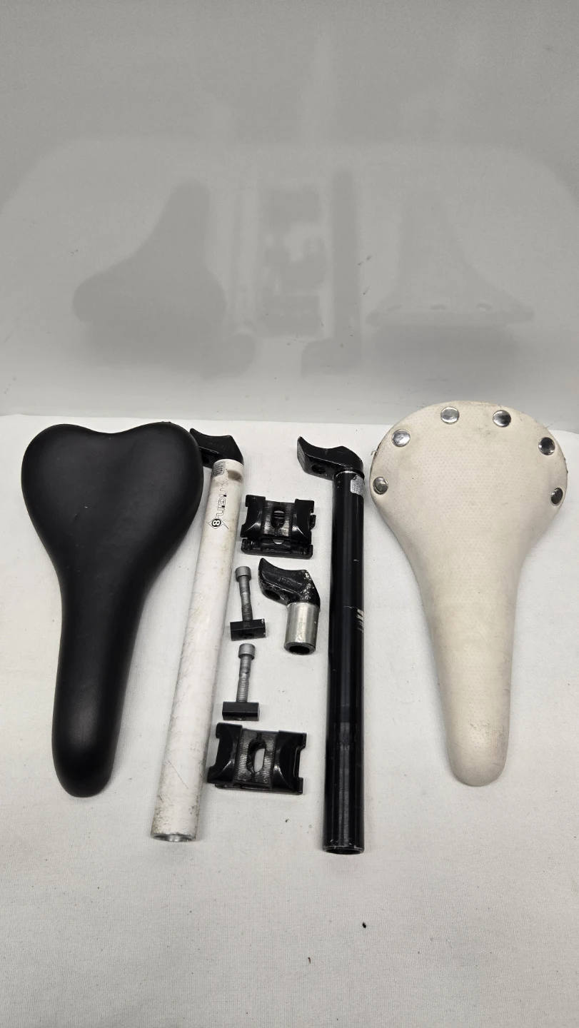Velo Bicycle Saddle/Seat Set of 2 Black & White Saddles