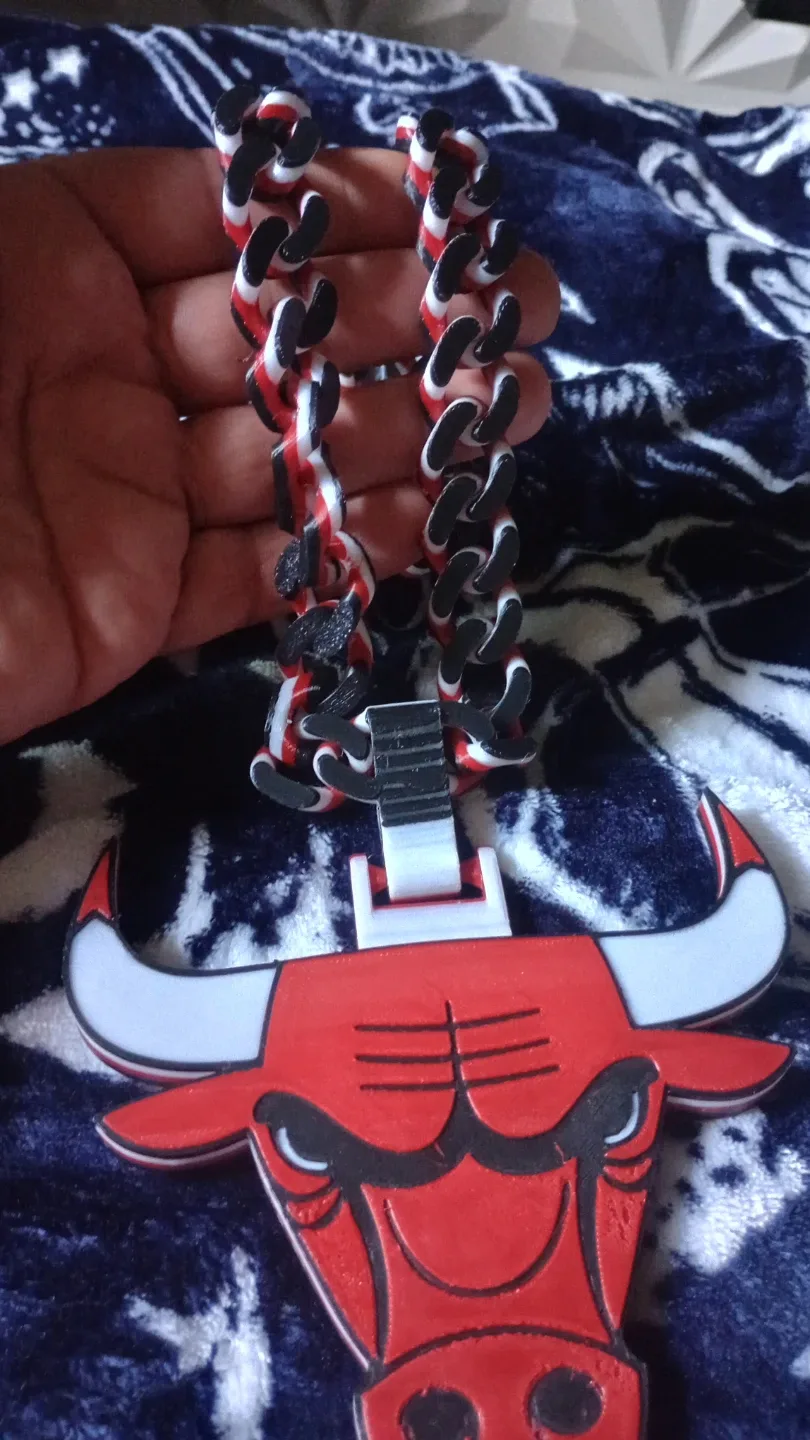 Chicago Bulls 3D Printed Chain Necklace - photo 2