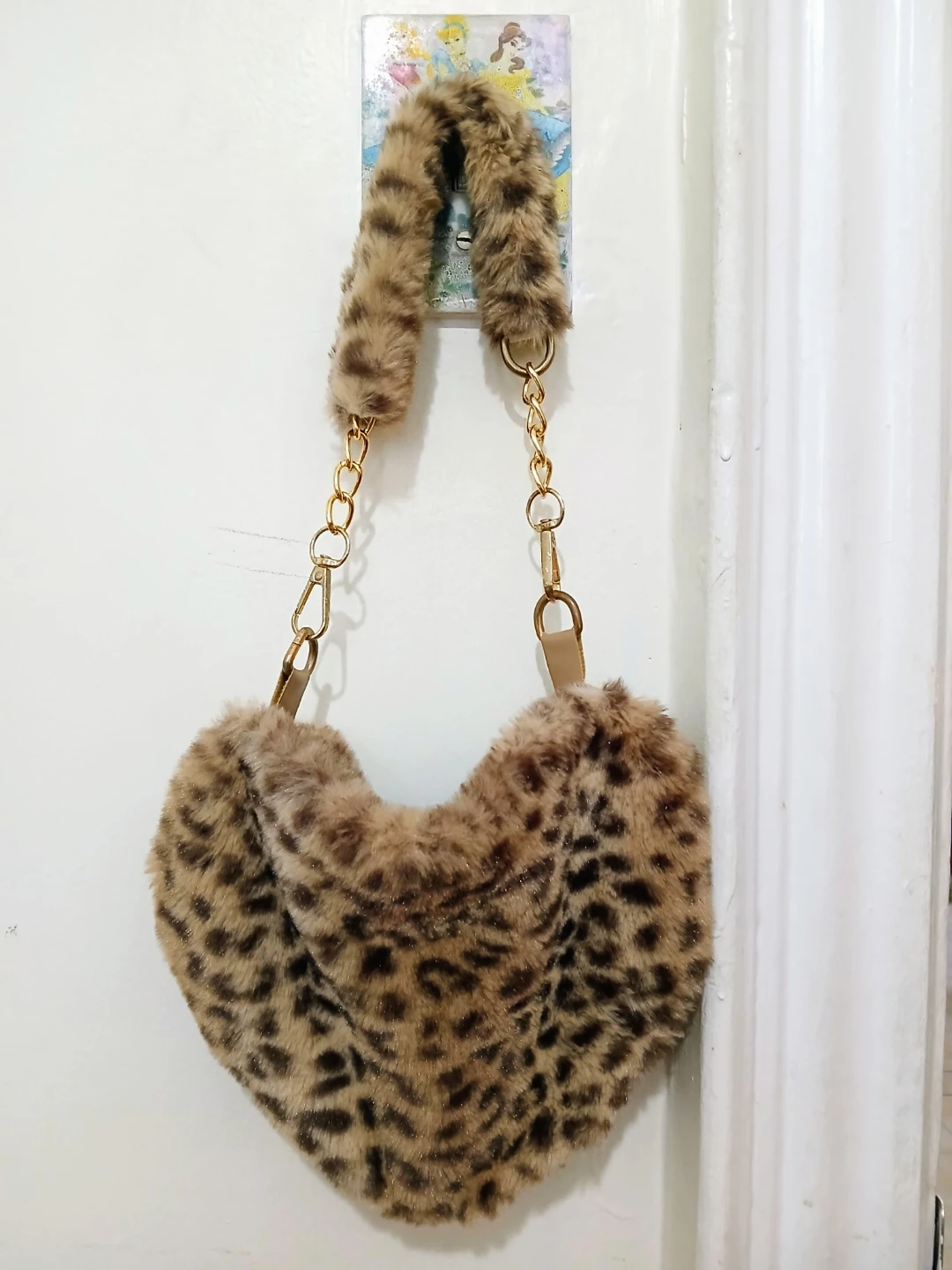 Leopard Print Faux Fur Coat and Matching Bag - photo 2