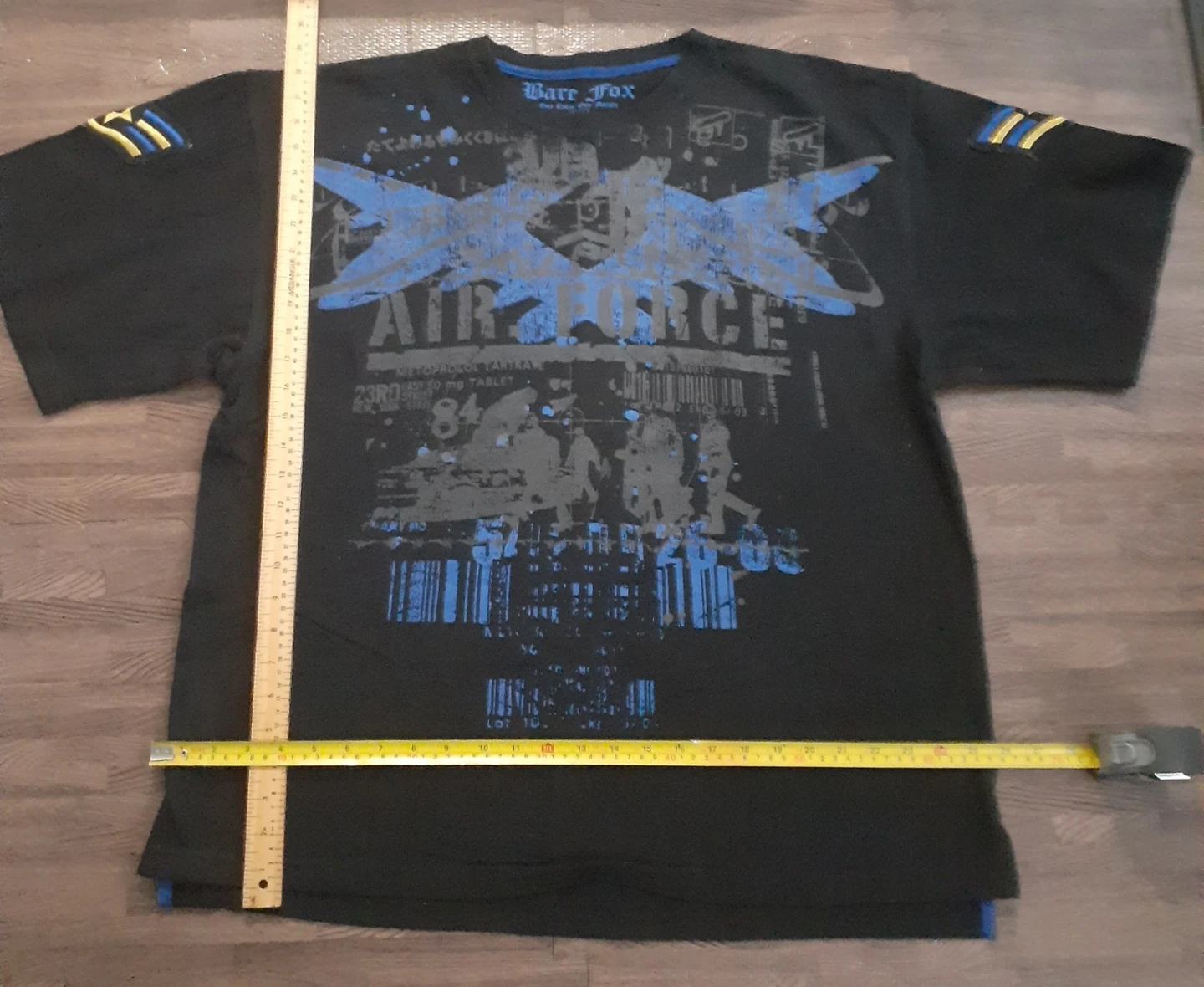 Bare Fox Air Force Graphic T-Shirt 2XL VINTAGE Y2K