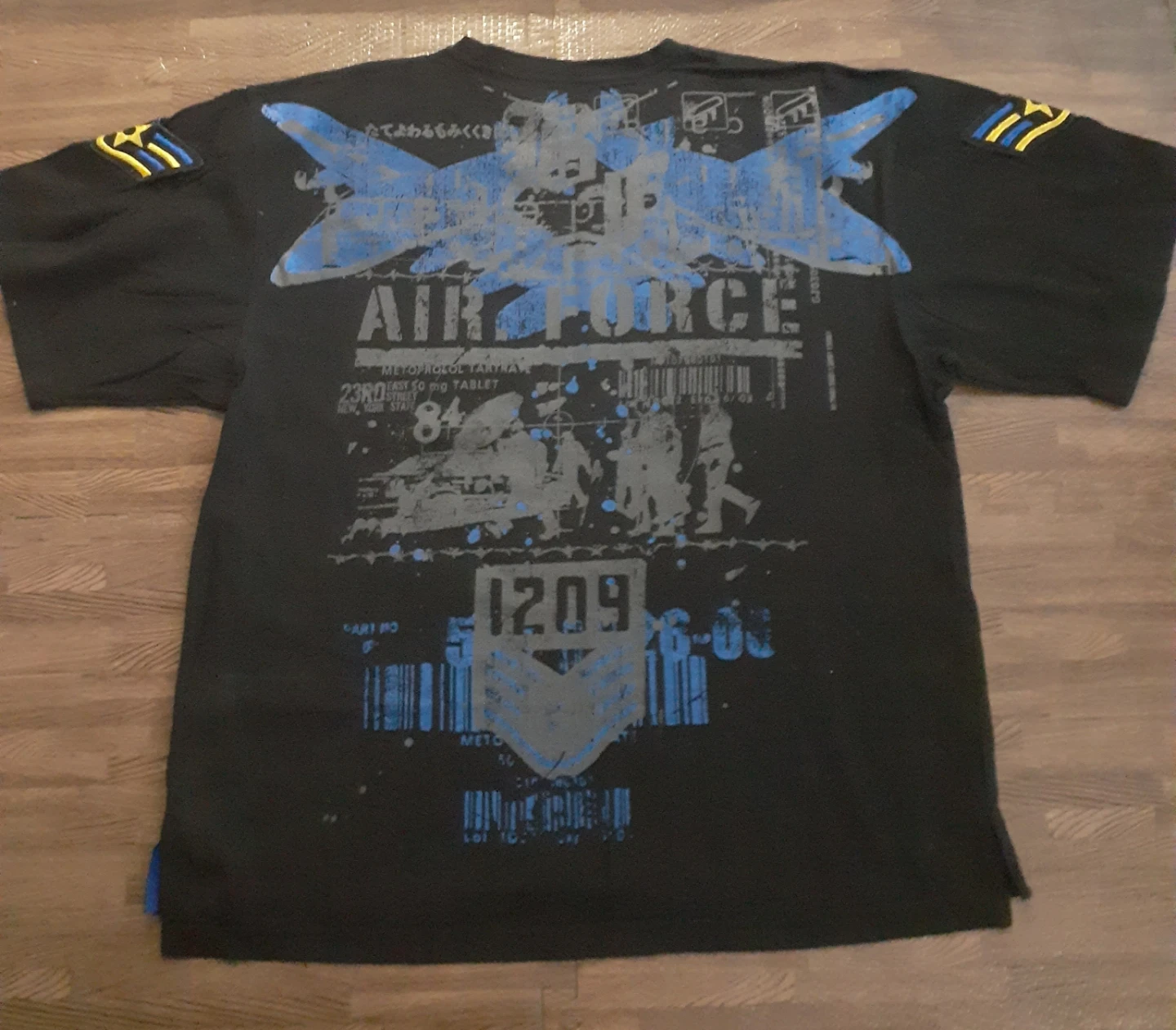Bare Fox Air Force Graphic T-Shirt 2XL VINTAGE Y2K - photo 2