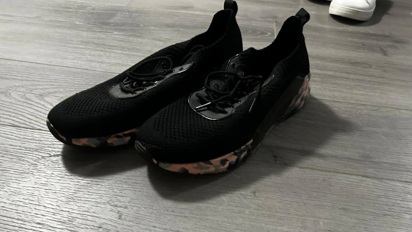 Black Knit Sneakers (women size 10)