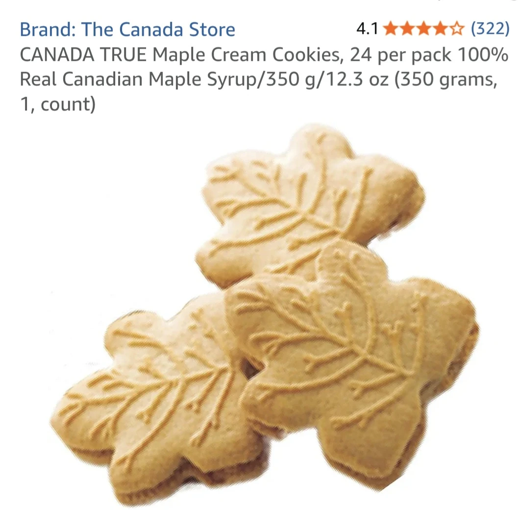 CANADA TRUE Maple Cream Cookies 350g - photo 2