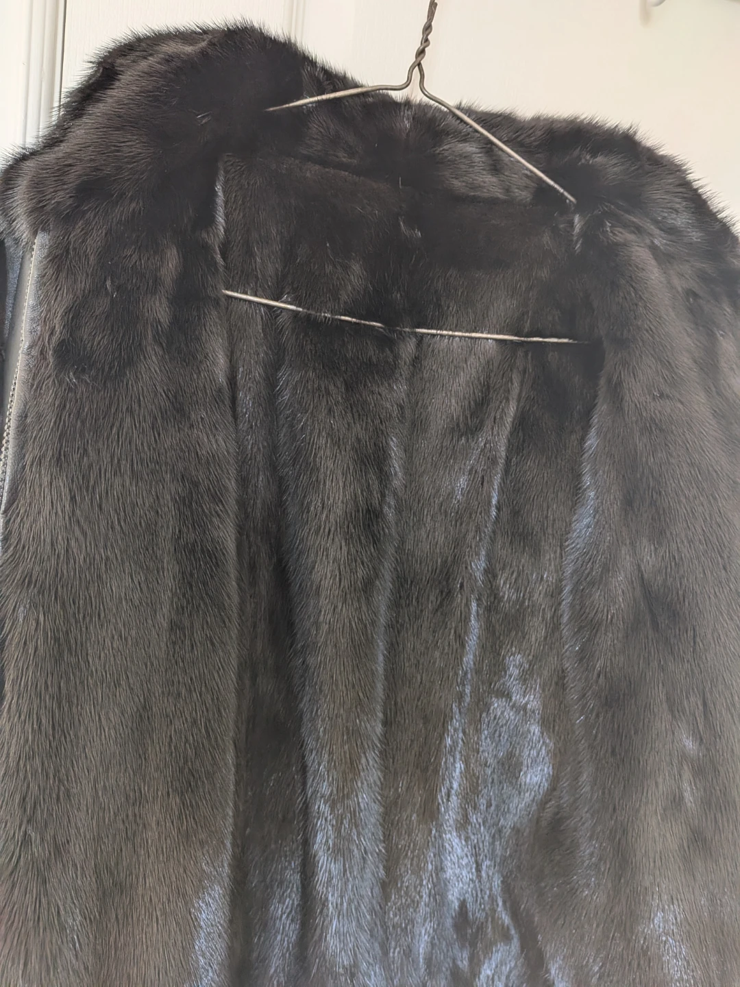 Black Leather Jacket with Fur Collar - photo 4