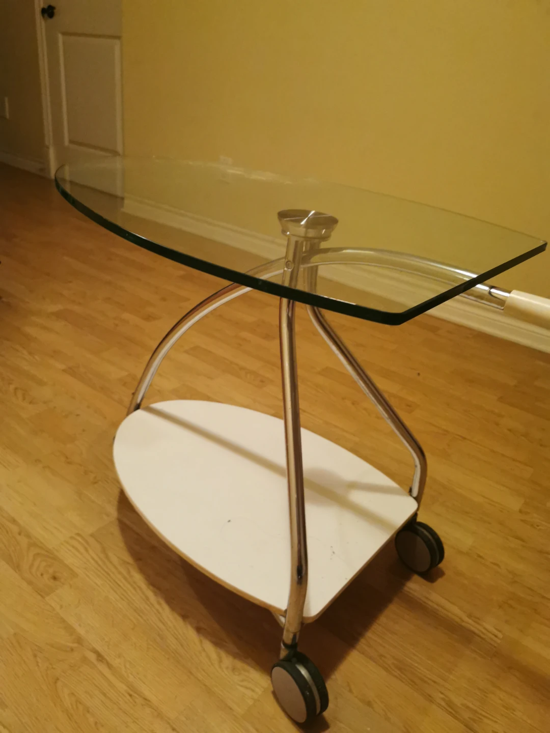 Modern Glass and Metal Serving Cart - photo 2