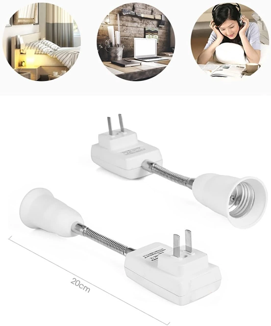 E27E26 Socket Adapter with On/Off Switch Light Lamp Bulb (ER1) - photo 4