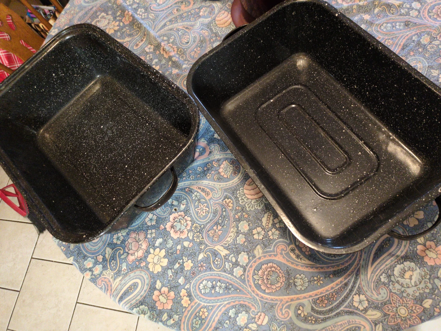 Enamelware Roasting Pan