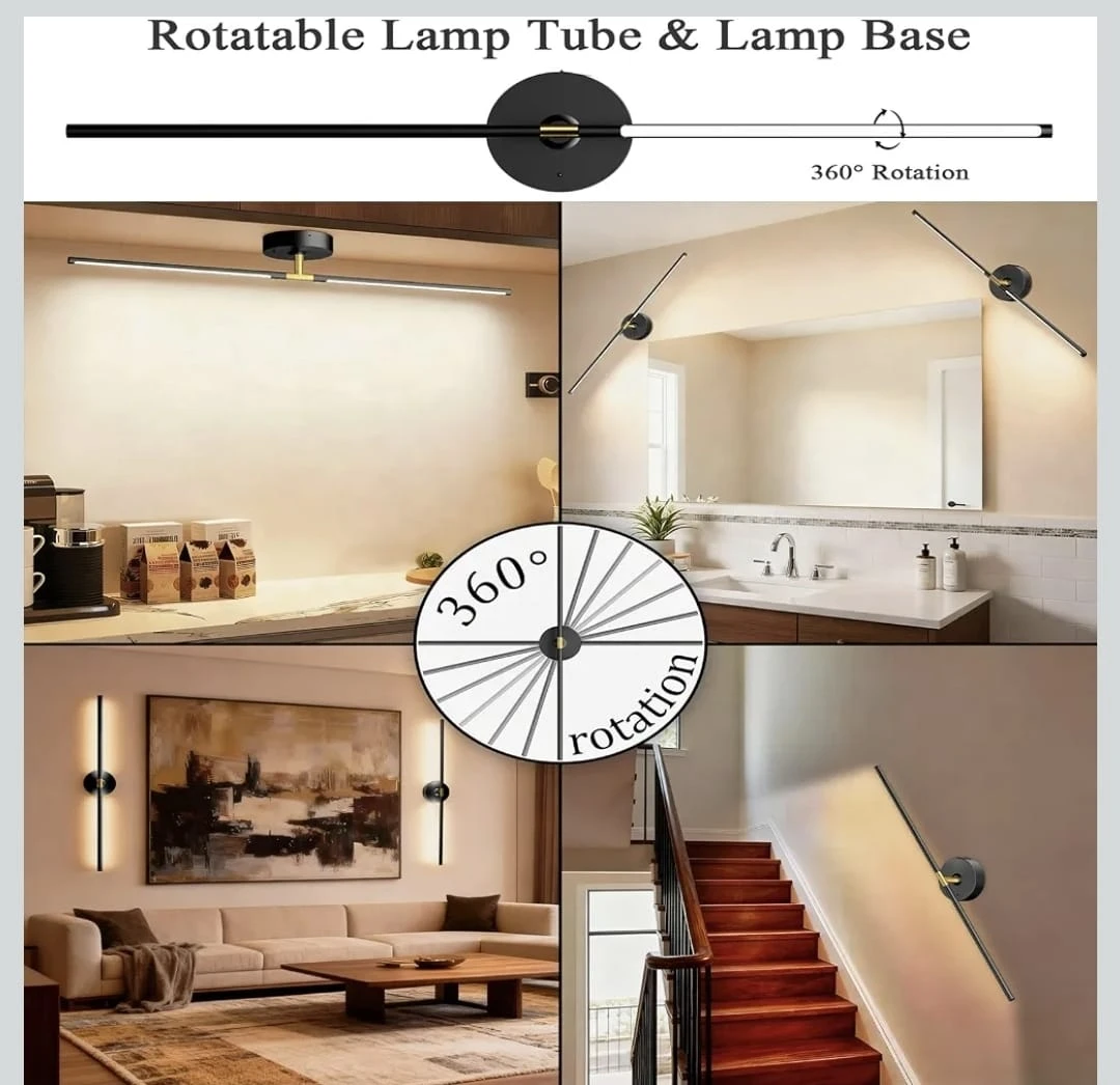 Set of 2 Modern Rotatable LED Wall Sconces - photo 2