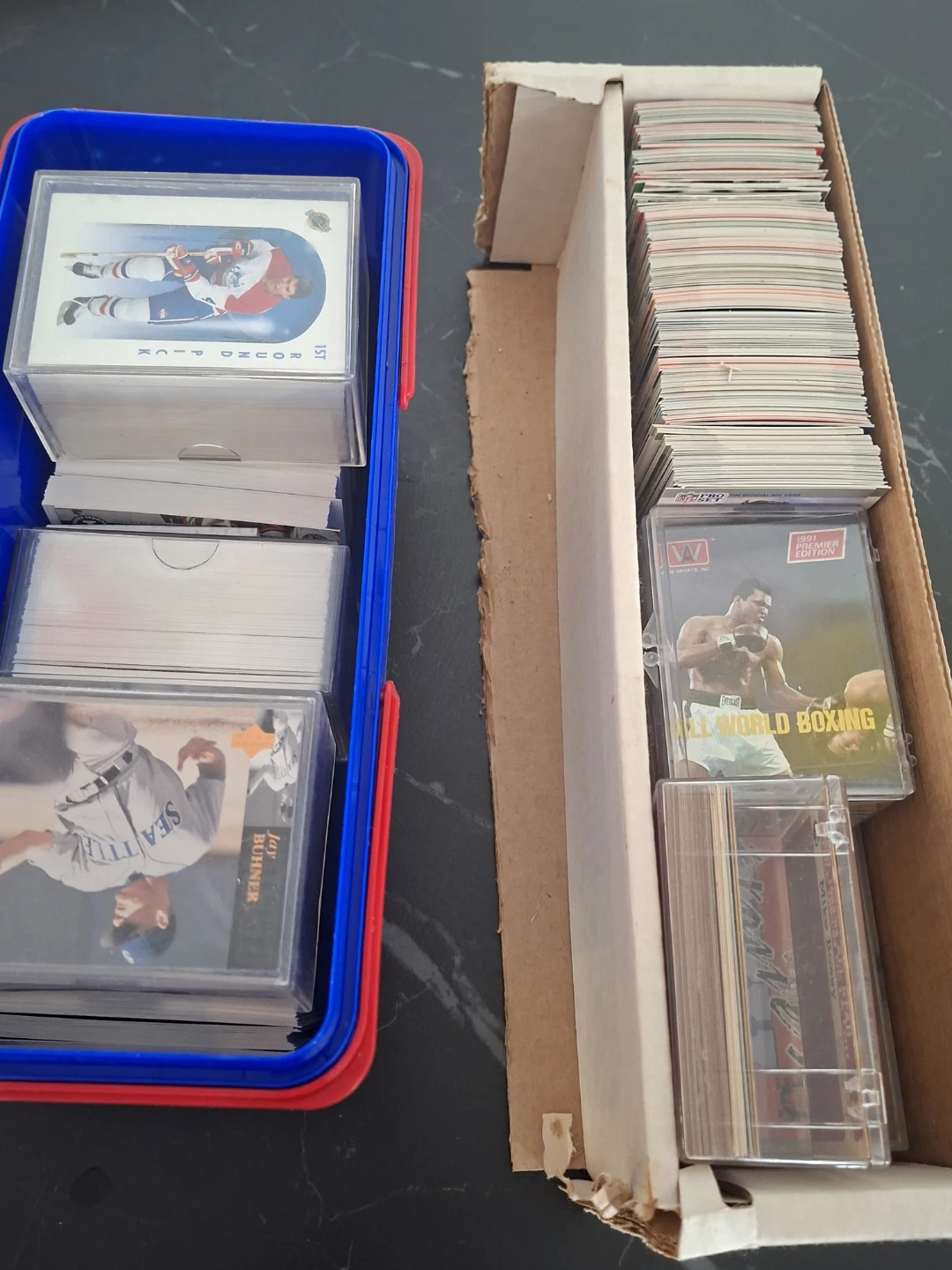 Assorted Vintage Hockey and Sports Trading Cards