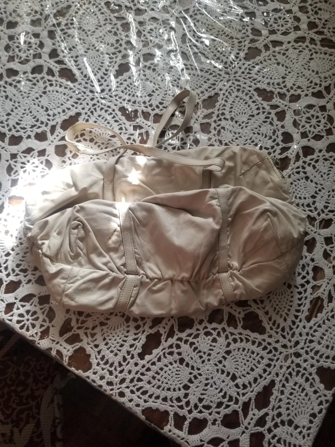 Club Monaco Cream Leather Handbag
