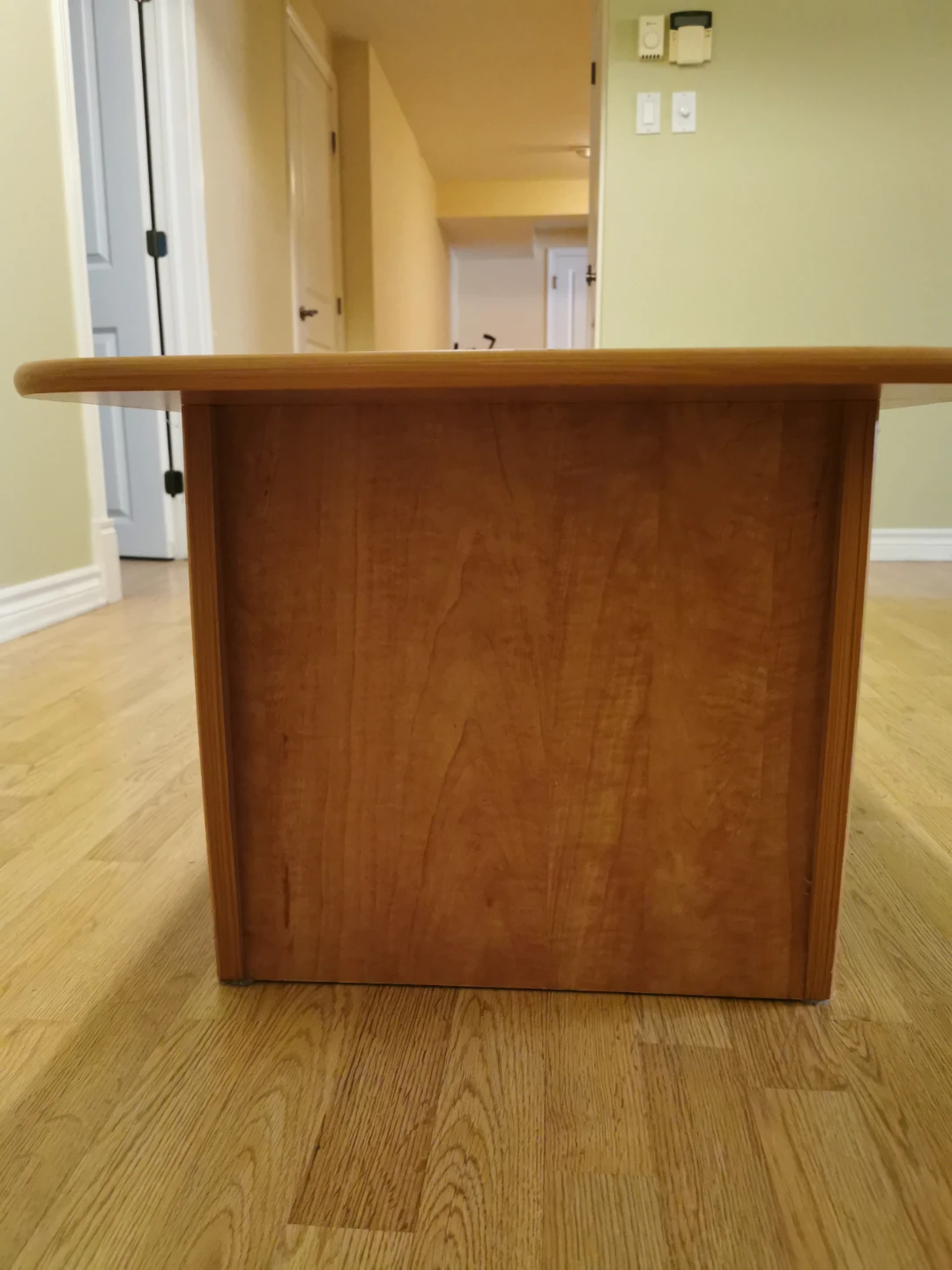 Light Wood Coffee Table with Shelf - photo 3