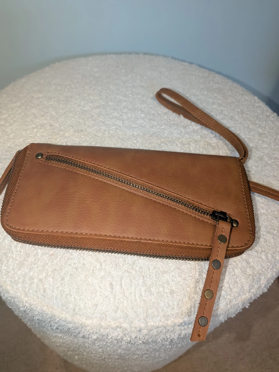 Free People Vegan Leather Wristlet Wallet