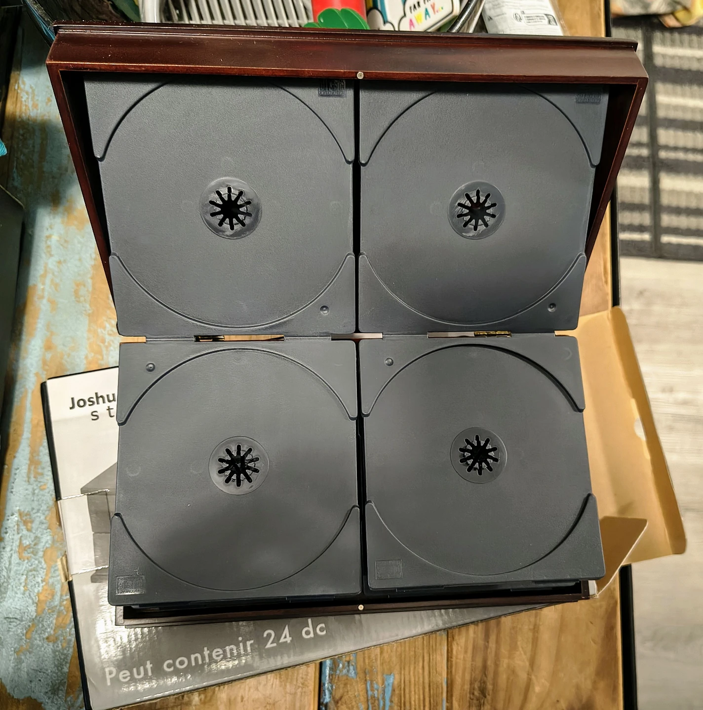 Joshua Maxwell Studio Wood CD Case (Hold 24 CDs) - photo 2