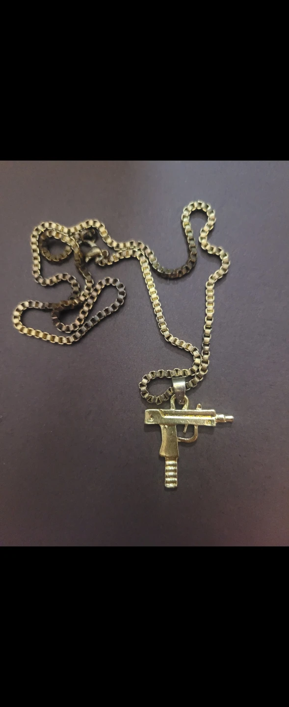Vintage Supreme Uzi Pendant Necklace