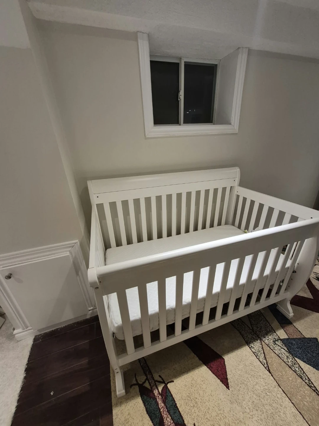 White Wooden Baby Crib - photo 2