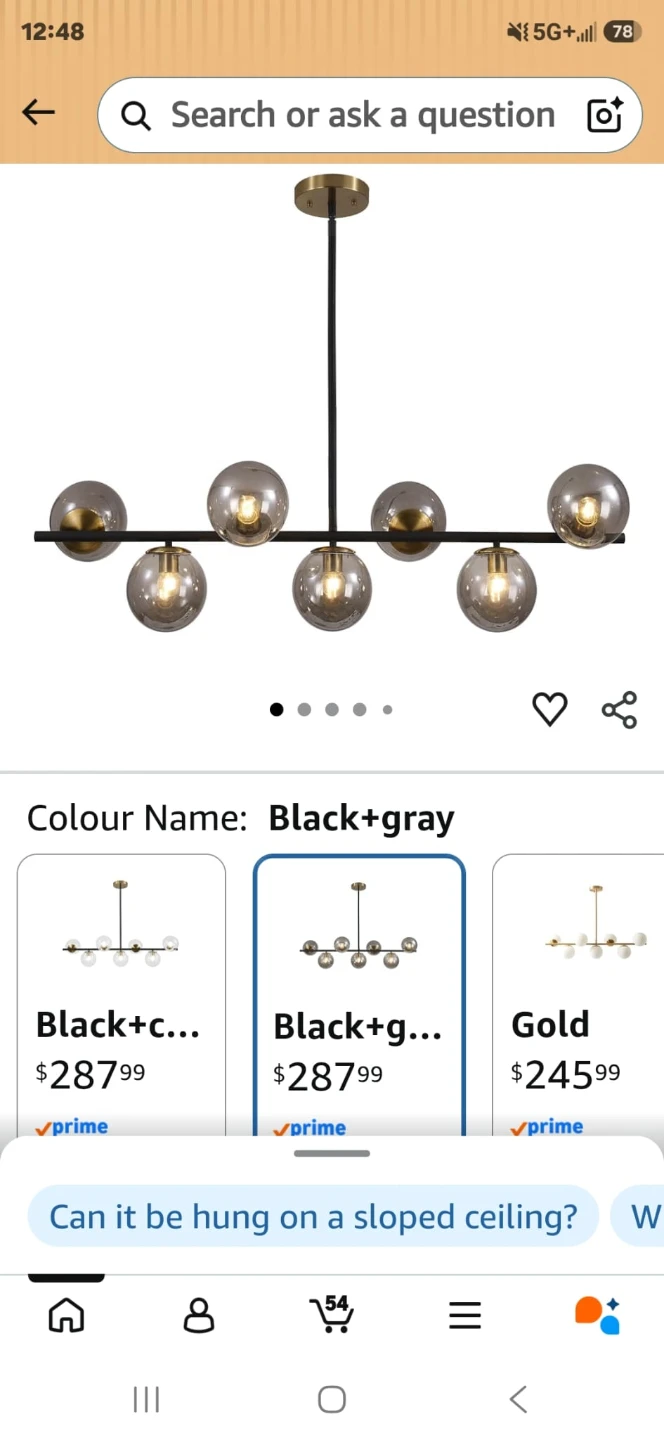 KCO Lighting 6-Light Chandelier Black and Gray - photo 2