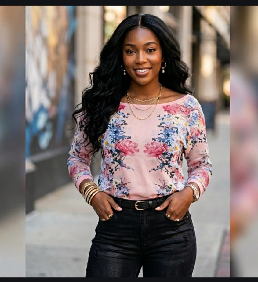 🌸Beautiful blouse floral pattern
