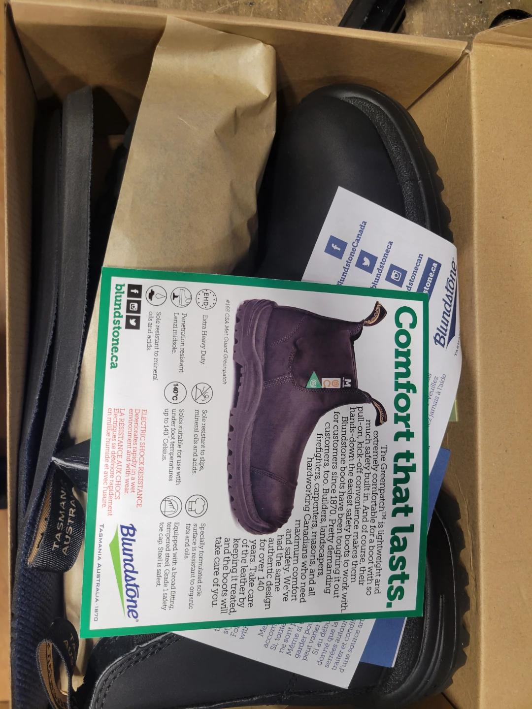 Blundstone 163 Black Safety Boots Size 12 - photo 2