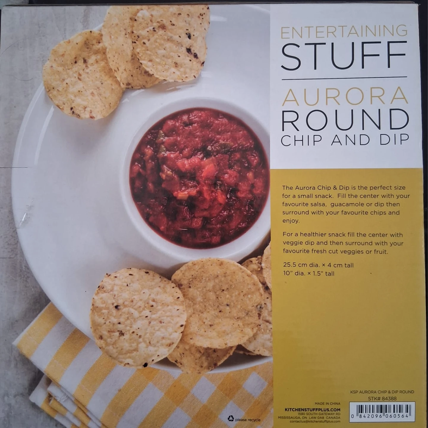 EntertainingStuff Aurora Round Chip and Dip - photo 2