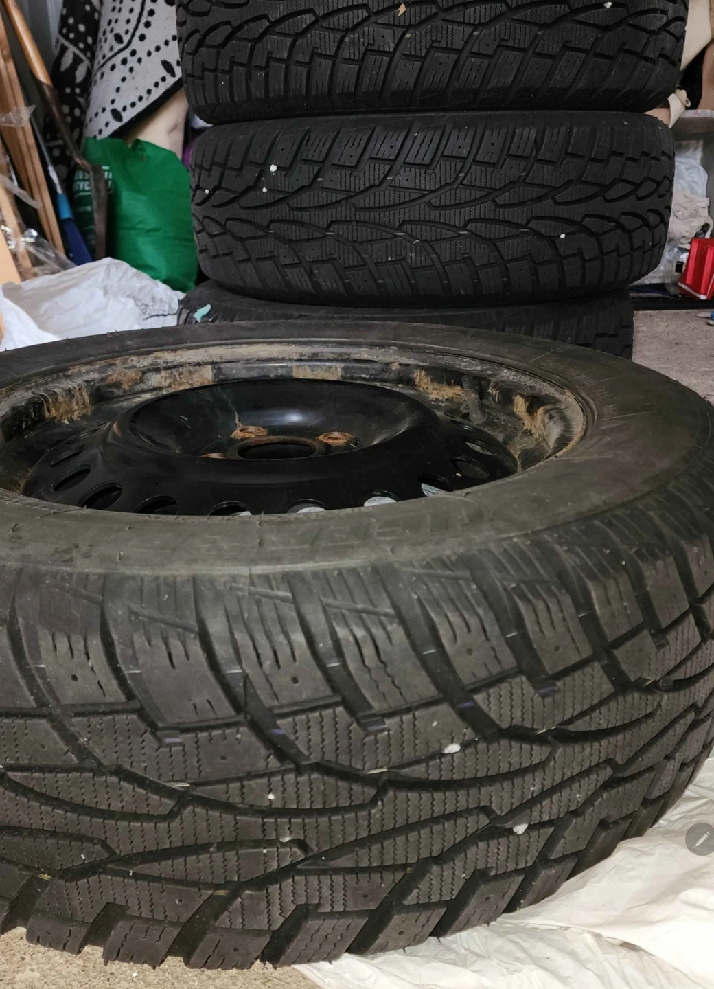 205/60R16 Winter Tires with Black Steel Rims - photo 2