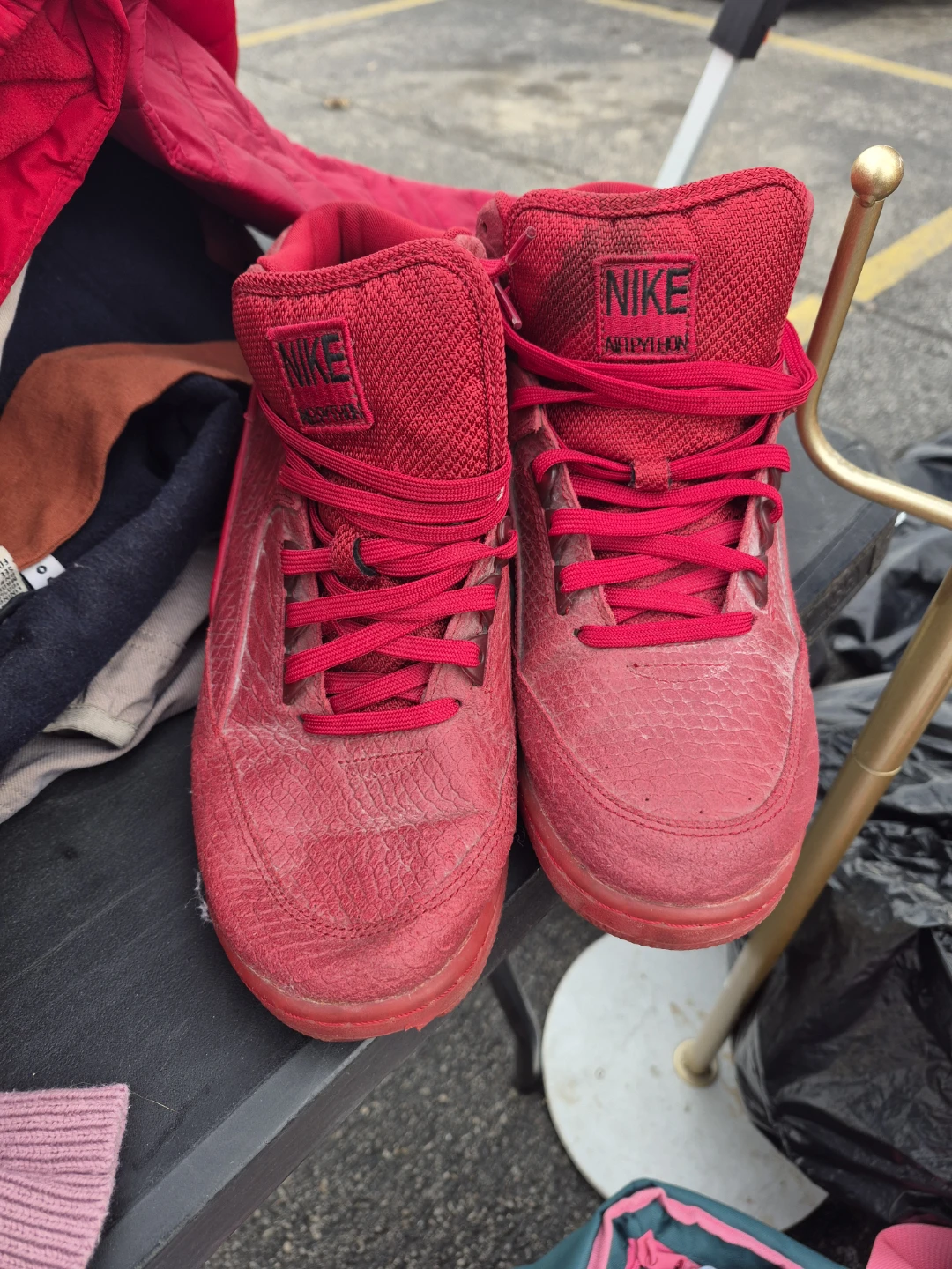 Nike Air Python Red Sneakers Size 9.5