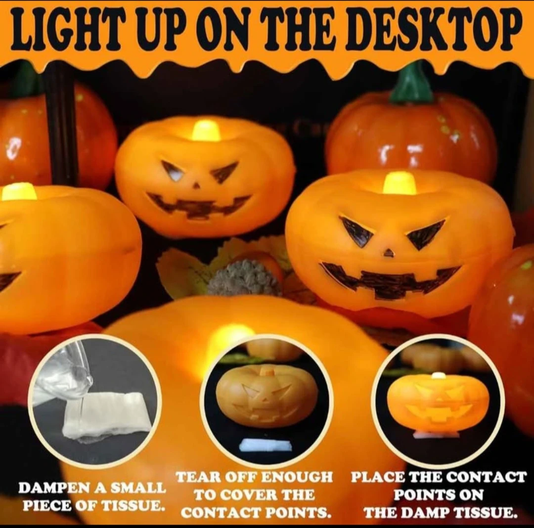 Set of 24 LED Halloween Pumpkins - photo 3