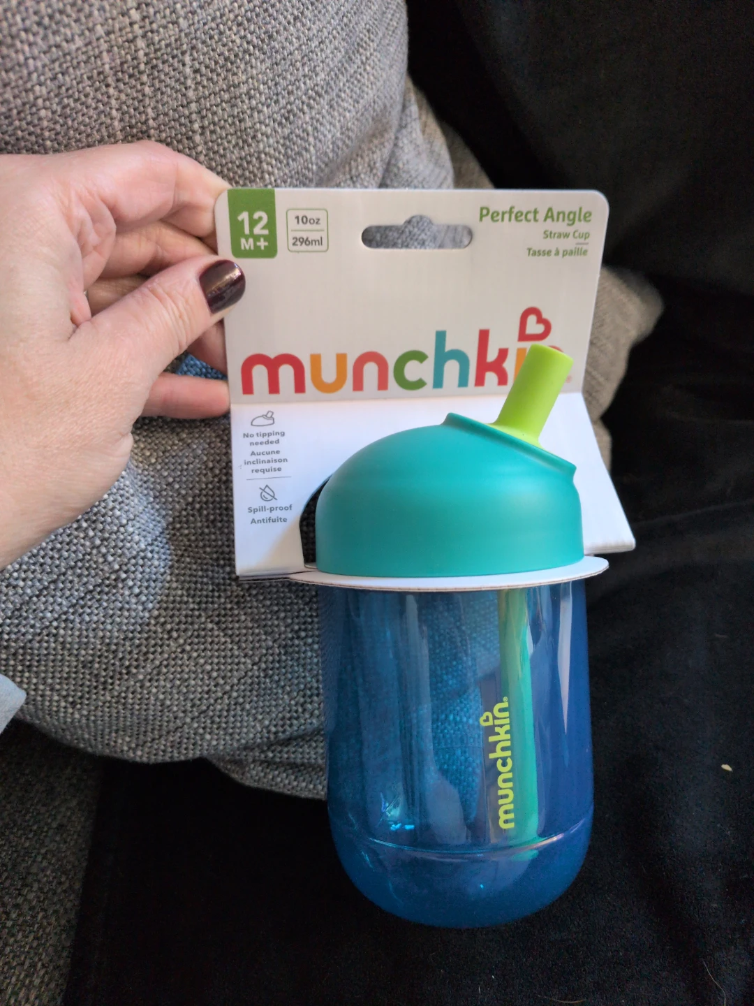 NEW Munchkin Perfect Angle Straw Cup 296ml