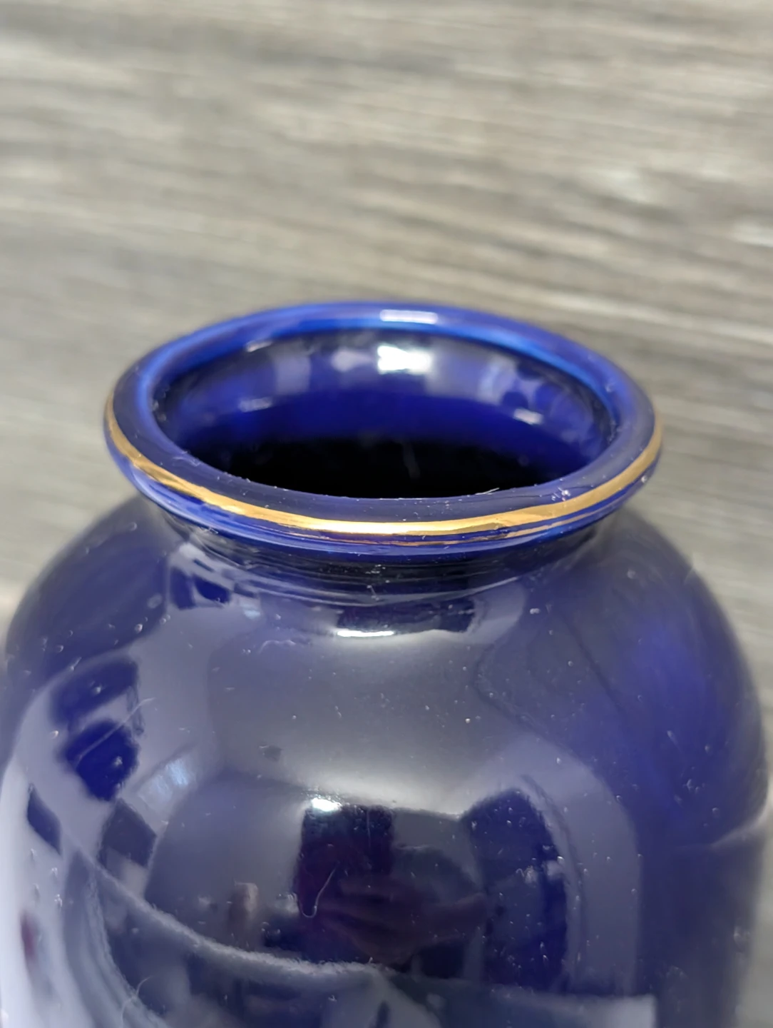 Vintage Japanese Cobalt Blue Peacock Vase - photo 4
