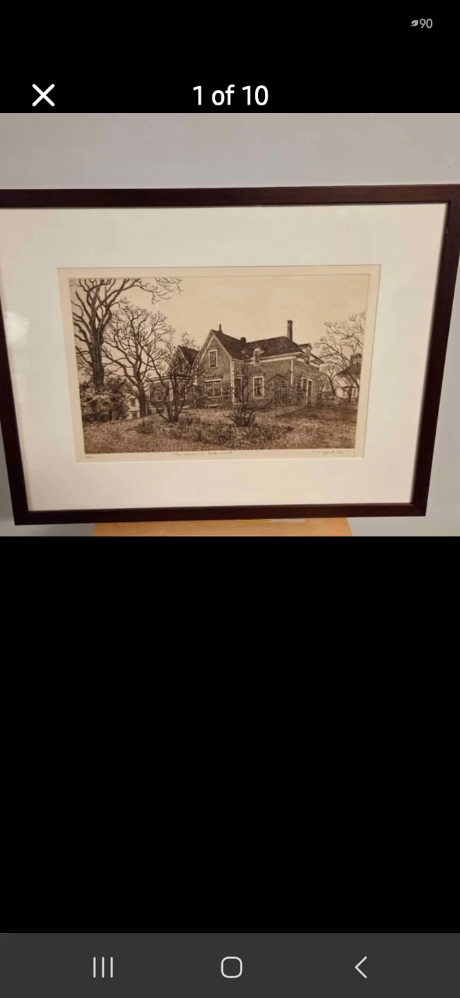 A.W. Syperek Framed Etching - The House on Baker Street