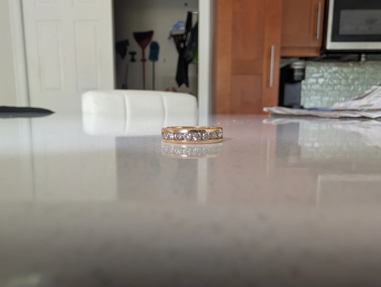 14K Carrot Gold Ring with diamond accents - photo 2