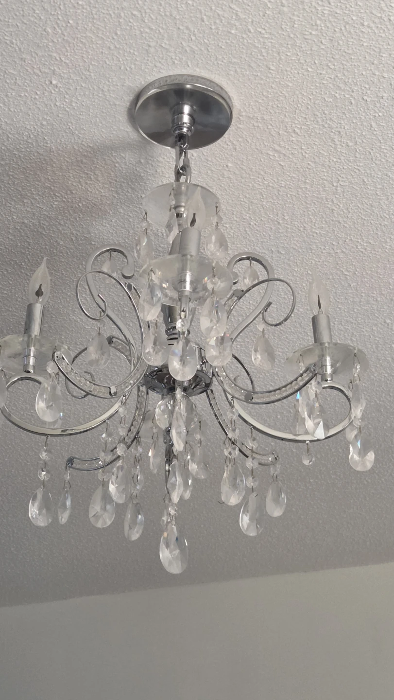 Chrome Crystal Chandelier Light Fixture